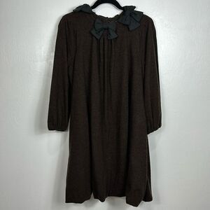 Marc By Marc Jacobs Vintage Brown Wool Blend Long Sleeve Dress Size M